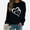 Black, variant on SOOMLON Valentine's Day Outfits Women Couple Valentines Gift Loose Long Sleeve Scoop Neck T Shirts Cute Heart Graphic Tops Trendy Valentines Clothes 2025 Black XL