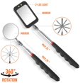 thumbnail image 3 of Pickup Device, Pickup Tool Set for Men 5Pcs with 360 Swivel Inspection Telescoping Magnet Pickup Tool Flexible Led Flashlight Mechanic Tools Cool Gadgets for Men with a Bag, 3 of 7