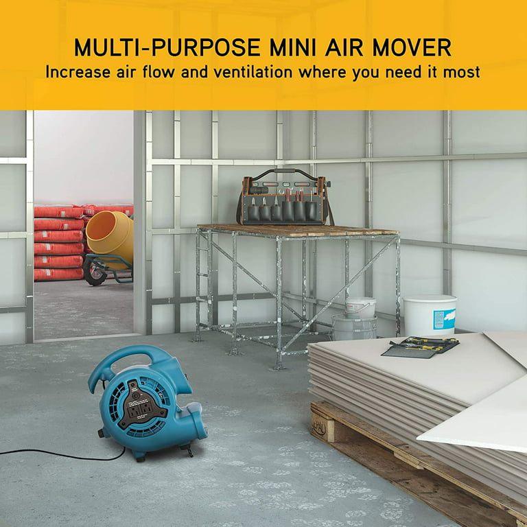 XPOWER P-80A Mini Mighty Air Mover, Utility Fan, Dryer, Blower