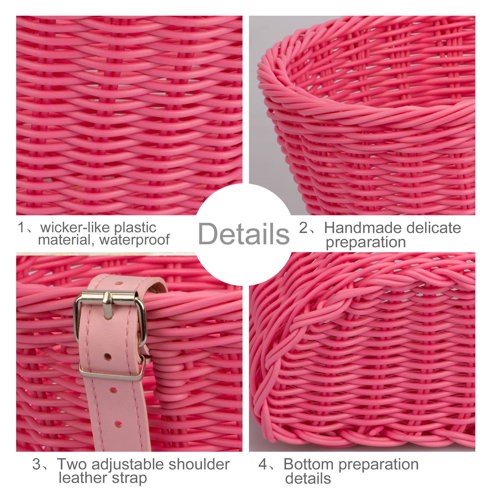 PAPADA Child Kids Bike Tassel Tape Bike Basket,Girls Boys Bicycle Basket Front Deco