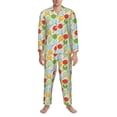 thumbnail image 3 of Wukai Colorful Ping Pong Rackets1 Men's Long Sleeve Pajama Set,Long Sleeve Mens Sleepwear with Pockets & Front Fly-Medium, 3 of 7