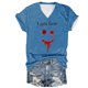 thumbnail image 2 of Fiudx Camisas de Mujer Camiseta de Manga Corta con Cuello En V y Estampado de Halloween para Mujer, 2 of 3