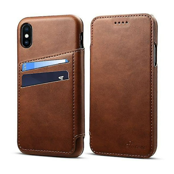 SONWO Cover Portafoglio Per IPhone XR - Pelle PU Con Chiusura Magnetica, Slot Per Carte E Cavalletto, Marrone