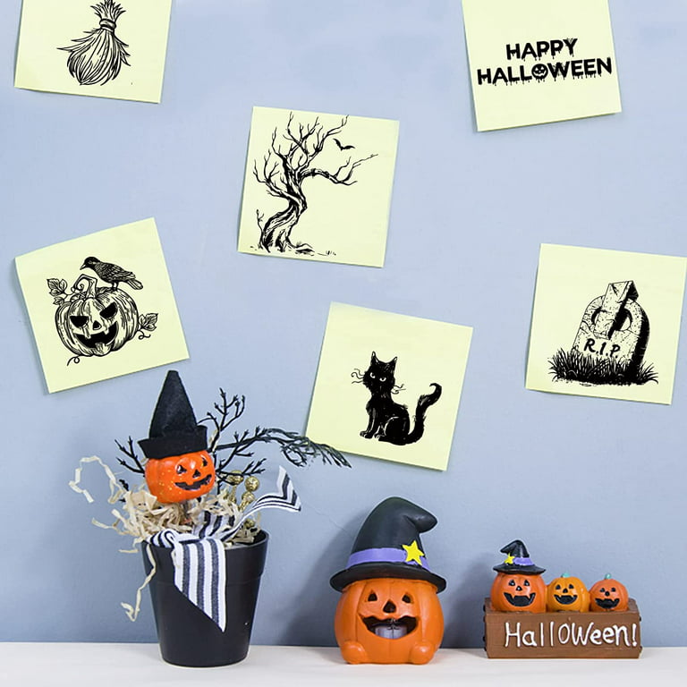 Halloween Card Making Wood Mounted Rubber Stamps