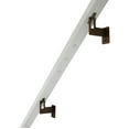 thumbnail image 5 of Modern Aluminum Handrail Grab Bar Kit, Adjustable Steel Brackets Included, Returns to Wall, 14 Foot Handrail, Satin White / Bronze, 5 of 7