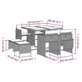 thumbnail image 4 of vidaXL 9 Piece Garden Dining Set with Cushions Black Poly Rattan, 4 of 5