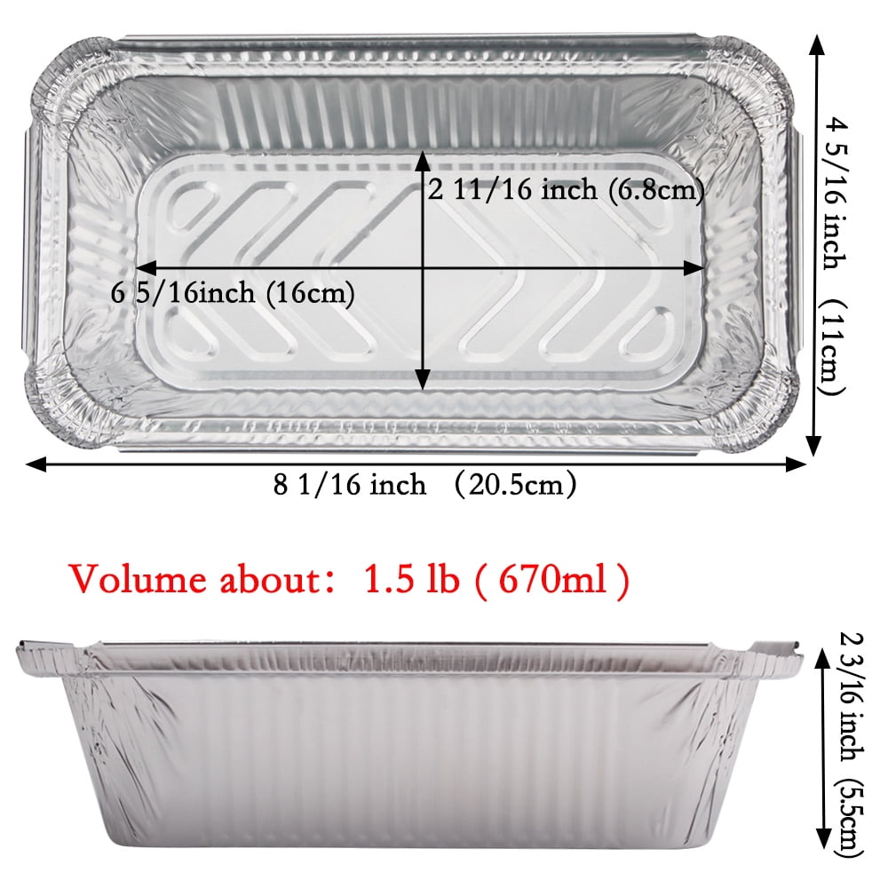 20-Pack of 8x4-inch Aluminum Bread Loaf Pans by Jamaica Ubuy