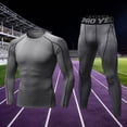 thumbnail image 2 of Awwp Men Set Long Underwear Mens Thermals Base Layer Men Cold Weather Gear Long for Winter Cycling Running Hunting Grey XXL, 2 of 4