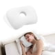 thumbnail image 1 of Cojín de rosquilla para perforar la oreja | Diseño de alivio de presión, relleno ajustable, cubierta lavable, 17,3x12,6 | Soporte auricular para dormir de lado, tamaño viaje, blanco negro gris rosa, 1 of 6