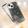 thumbnail image 4 of Compatible with iPhone 15 Plus Bling Glitter Case for Women Cute Diamond Rhinestone Sparkly Acrylic Sticker Back Plating Metal Bumper FrameProtective Girly Fashion Luxury Cover Black, 4 of 6