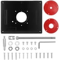 thumbnail image 1 of Multifunctional Aluminum Alloy Router Table Insert Plate with Insert Ring Wrench Fixing Screws, Trimmer Engraving Machine Tool Woodworking Benches Woodworking Tools 300 235 9mm, 1 of 8
