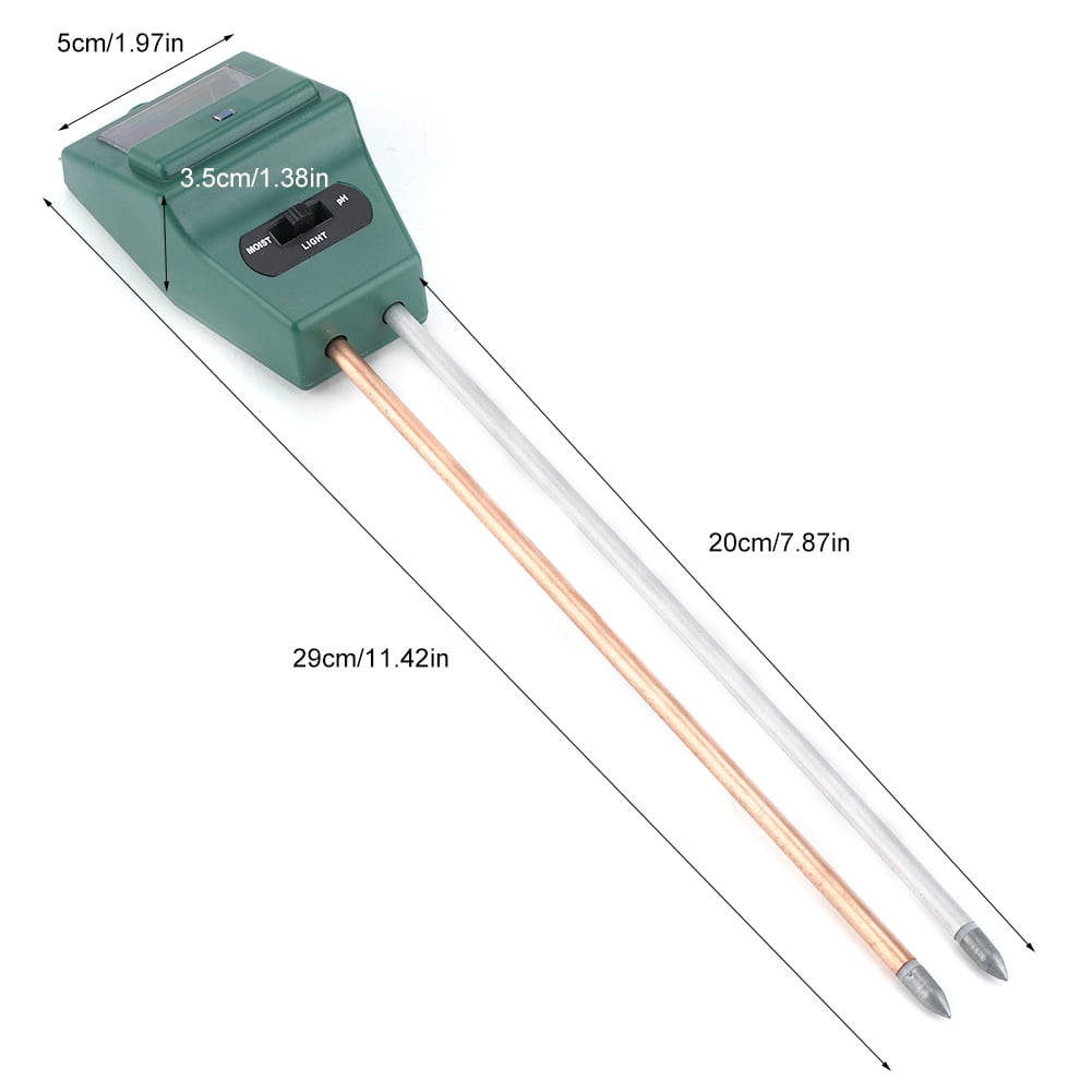 NIMOA Soil PH Meter - 3 In 1 PH Tester Soil Water Moisture Sunlight Test  Meter Sensor For Garden, Farm, Lawn - Walmart.ca