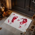 thumbnail image 3 of Halloween Doormat Bloody Footprint Entry Rug Non Slip Indoor Outdoor 16"x24" 1 Pc, 3 of 4