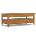 thumbnail image 6 of Simpli Home Warm Shaker 48 inch Wide Solid Wood Transitional Lift Top Coffee Table in Light Golden Brown, 6 of 17