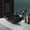 Black, variant on Cascade 16.5 Color Glass Vessel Sink with Faucet, Frost