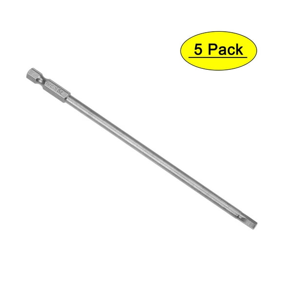 Uxcell 1/4" Hex Shank 5.9" Length H4 Magnetic Hexagon Screwdriver Bit S2 Steel 5 Pack