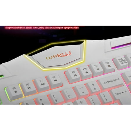 K3 USB Useful Wired Illuminated Colorful LED Backlight Multimedia PC Gaming Keyboard