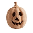 thumbnail image 2 of Orange Halloween Pumpkin Light Decoration, Rustic Handmade Resin Jack O Lantern with Flameless Candle, Fall Autumn Home Decor for Table Centerpiece Mantel and Shelf, 2 of 4