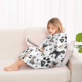 thumbnail image 4 of Schnauzer Dogs with Paw Blanket Hoodies for Kids 6-13YR Oversize Wearable Blanket Hoodies for Boys Girls Teens, 4 of 7