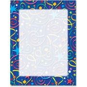 Geographics, GEO46901S, Star Confetti Design Laser/InkJet Paper, 100 / Pack, White Offset