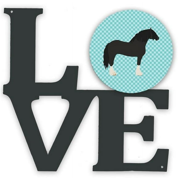 Pomeranian Rogener Goose Blue Check Metal Wall Artwork LOVE