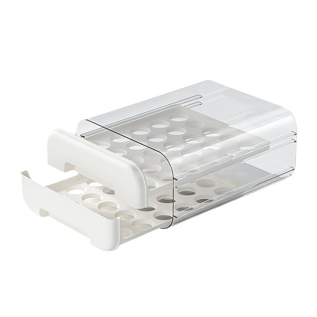 Birdeem Refrigerator Eggs Storage Box Multi Layer Push Pull Drawer Eggs Box Refrigerator Ash Proof Insurance Storage Box