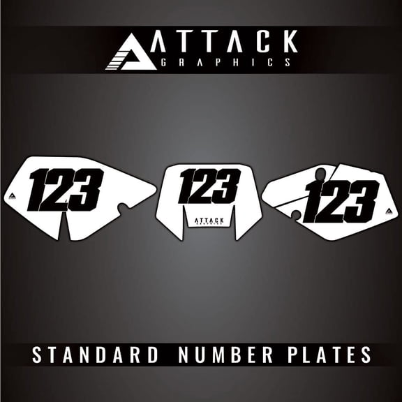 Attack Graphics Number Plate Backgrounds for Suzuki DR-Z 400 2001