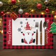 thumbnail image 2 of Christmas Placemats Set of 4, Christmas Gnome Place Mats Snowflakes Red Buffalo Check Plaid Placemat Table Decoration for Kitchen Table Dinner Xmas Holiday Party Home Decor Indoor Outdoor 13x19 Inch, 2 of 9
