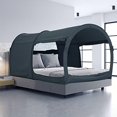 thumbnail image 2 of LEEDOR Bed Tent Dream Tents Bed Canopy Shelter Cabin Indoor Privacy Warm Breathable Pop Up Bunk Twin Size for Kids and Adult Patent Pending PitchBlack(Mattress Not Included), 2 of 5