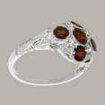 thumbnail image 4 of LBG British Made 925 Sterling Silver Natural Garnet & Cubic Zirconia Womens Statement Ring - 33 size options - Size 11.5, 4 of 7