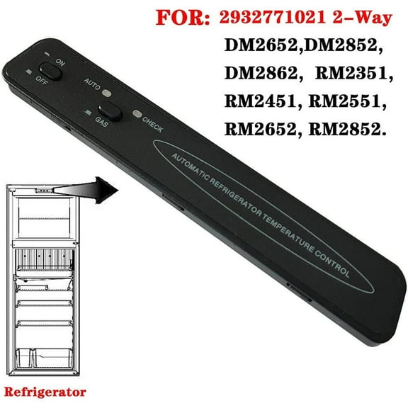 For Dometic 2932771021 replaces 2932771-02 Refrigerator Black 2-Way Button Panel