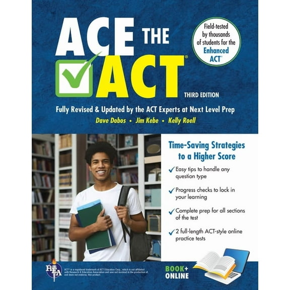 Rea ACT College Admission Test Prep Ace the ACT 2026-2027 Book   Online, (Paperback)