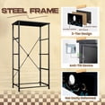 thumbnail image 4 of Mystery Dresser for Bedroom with 4 Storage Drawers Moth Radiant Wings under Full Moon Silver Crescent Dressers Chest of Drawers Steel Framed Fabric Closet Organizers for Boys Bedroom, 4 of 8