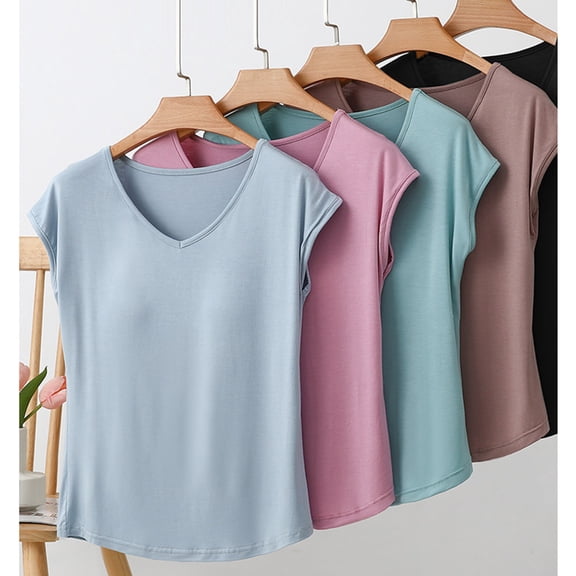 QSXADF Pajama Tops For Women Sleep Shirt Pajama Shirt Sleeveless Crew Neck Lightweight Ruffle Women Summer Pajamas Soft Loungewear