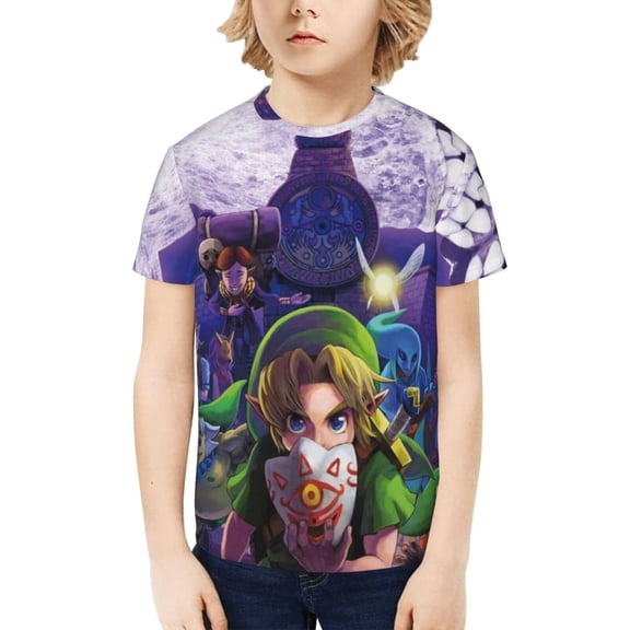 The Legend Of Zelda Kids T-Shirt 3d Printed Graphic T-Shirts Boys And Girls Short Sleeve Shirts For Youth Kids X-Small