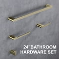 thumbnail image 2 of Topcraft 4 PCS 2 Colors Bathroom Hardware Set Wall Hanging Towel Strip Set Brushed Gold, 2 of 5