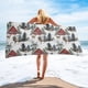 thumbnail image 1 of Toalla de playa de microfibra para hombres y mujeres, toalla de playa de renos, Papá Noel, vista nocturna de Navidad, natación, secado rápido, decoración del hogar, regalo para niños, 1 of 4