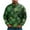 Dark Green, variant on Men's St Patrick's Day Henley Sweatshirt Long Sleeve Pullover Clover Graphic Top