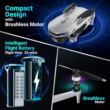Contixo - F28 GPS Drone with Remote Controller - Silver