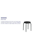 thumbnail image 5 of Flash Furniture Remington Stackable Stool with Black Seat and Silver Powder Coated Frame, 5 of 8