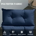 thumbnail image 3 of Outsunny Patio Lounge Chair Cushion, Tufted Thick Outdoor Chaise Lounge Cushion with Ties for Lawn Pool Deck, 74.8 in. x 22 in. x 4 in., Navy Blue, 3 of 9
