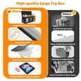 thumbnail image 2 of Extra Large Toy Box, Collapsible Sturdy Kids Toy Chest Storage Box with 2 Side bags and Removable Lids, 40"X14"X16",Stuffed Animal Storage Bins for Nursery Room, Playroom,Closet,Home Organization, 2 of 11