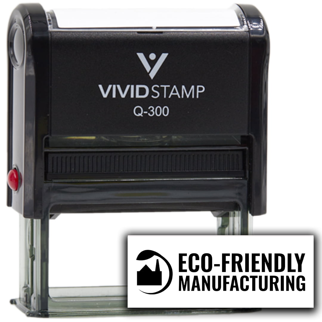 (3 pack) All Quality Eco-Friendly Manufacturing Self-Inking Rubber Stamp (Black Ink) - Q-300