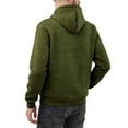 thumbnail image 4 of Men's Pullover Hoodie for Spring, Trendy Casual Long Sleeve Sweatshirt, Streetwear Fleece Top for Daily Wear, Christmas, Fall Season, Lightweight Comfort,Army Green,L, 4 of 5