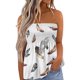 thumbnail image 1 of SAYOO Camisetas Sin Tirantes para Mujer, Sin Mangas Plisadas Color Degradado/Pluma/Raya/Flor/Bandera Pullover, Tops Sueltos de Verano para Mujer SAYOO  casual, 1 of 4