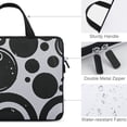 thumbnail image 3 of Werpe Circles Bubbles Black and White Diving Fabric Laptop Sleeve Carrying Bag 17inch, 3 of 5