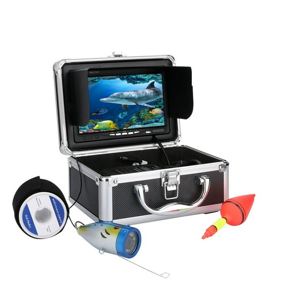 Underwater Fishing Camera 50M 1000tvl Underwater Fishing Video Camera Kit 12 PCS LED Lights With7 Inch Color Monitor
--------
Waterproof Underwater Fish Finder