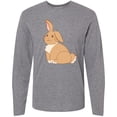thumbnail image 3 of Inktastic Easter Cute Floppy Ear Brown Bunny Long Sleeve T-Shirt, 3 of 5