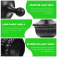 thumbnail image 4 of Miangastore Table Light Finial Black Metal 2Pcs Crown Shape 1.38X1.38X2.28in, 4 of 8