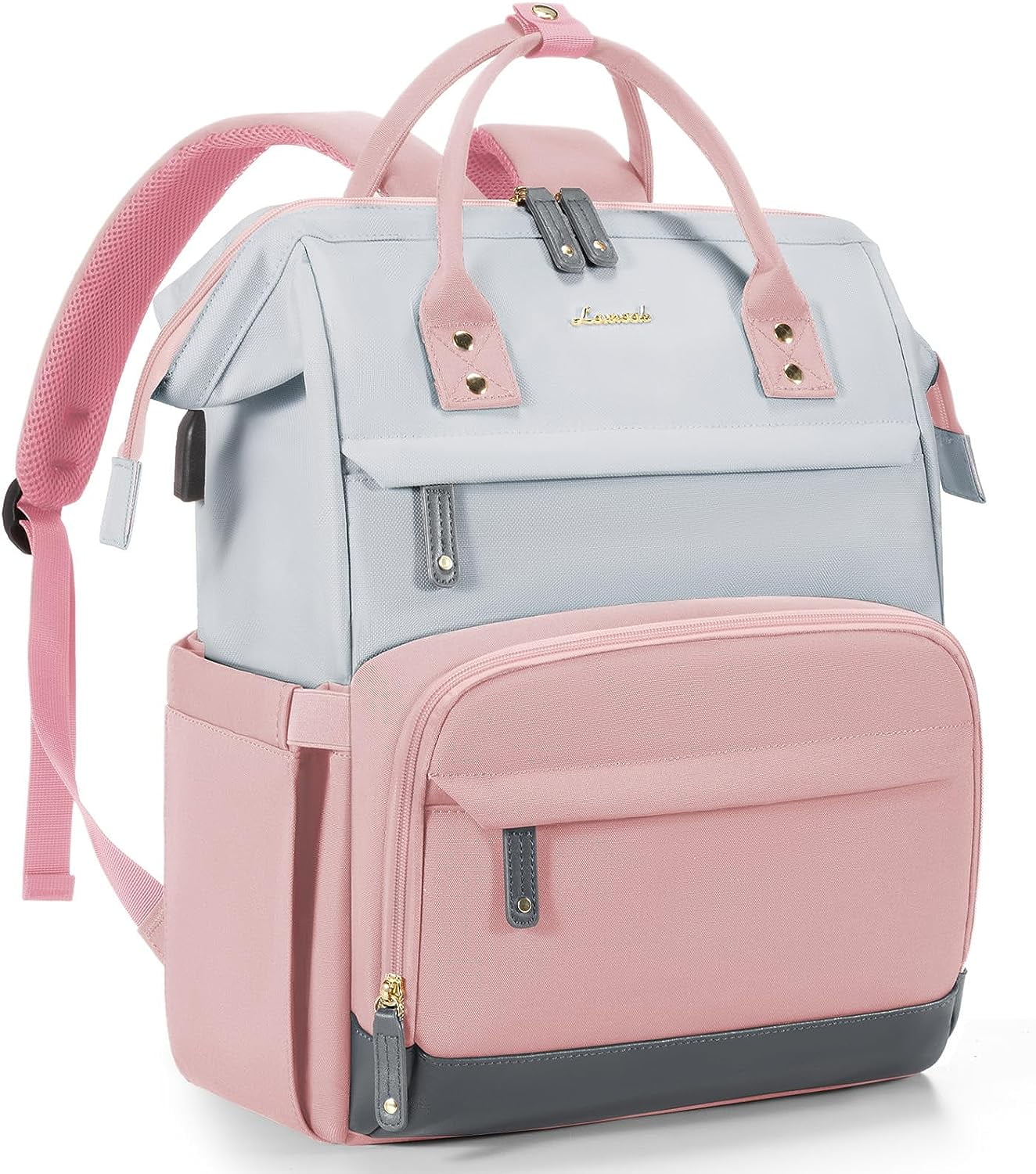 Lovevook Laptop Backpack, 15.6" Women Work Backpack Purses with USB Port, Waterproof Casual Daypack Travel Backpack, Large Fashion Teacher Nurse College Bookbag
